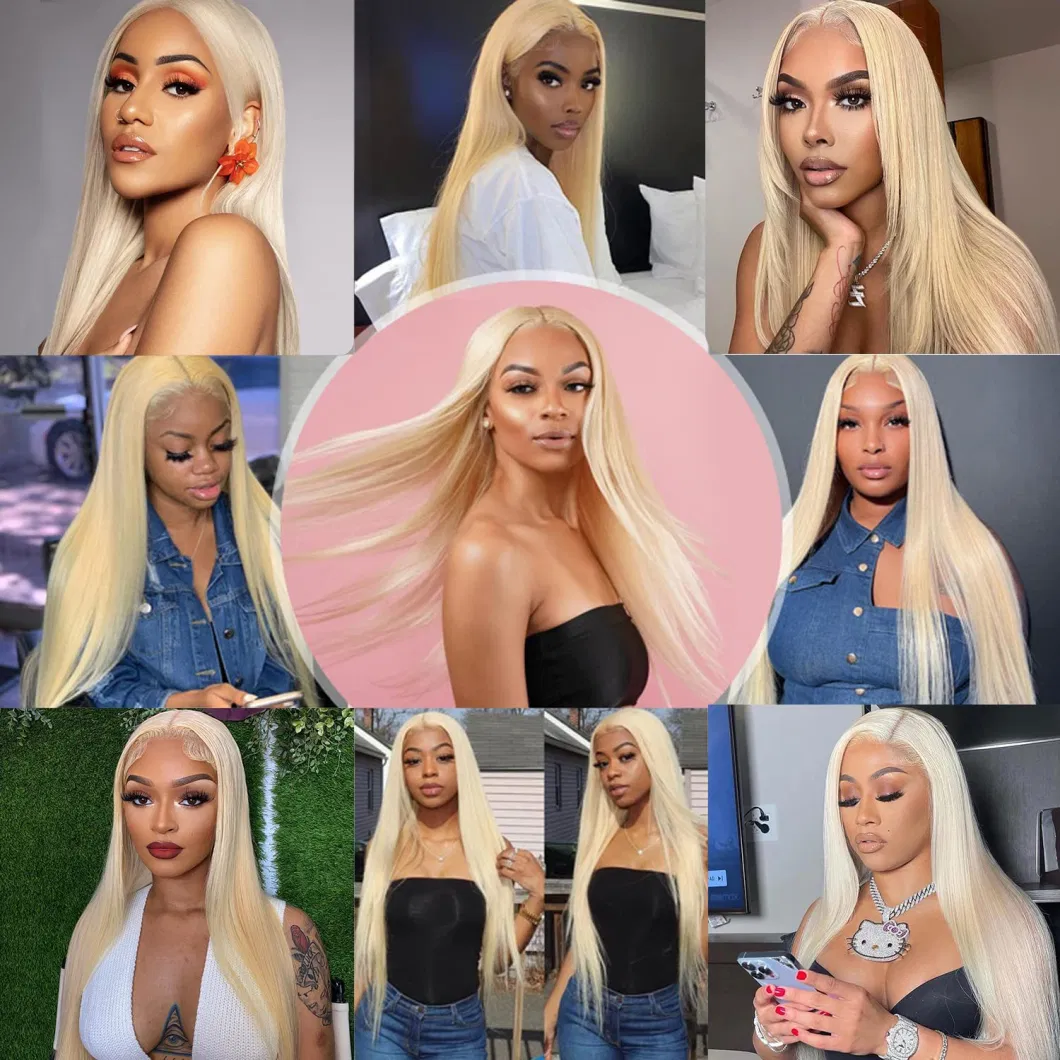 Wholesale Brazilian Blonde 613 Lace Frontal 13X4 Transparent Human Hair Lace Front Wig