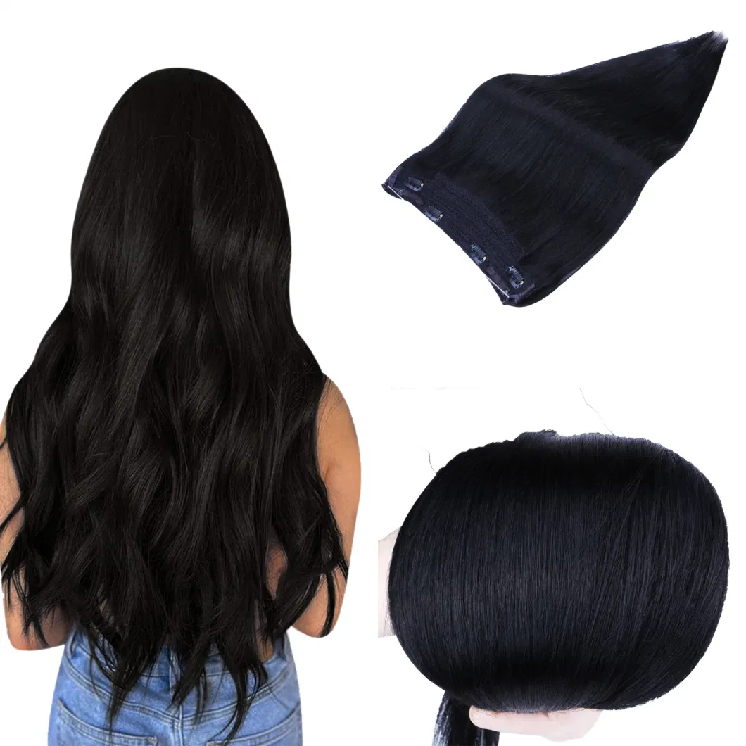 Wholesale 100% Natural Remy Human Hair Straight Halo Weft Hair Extensions