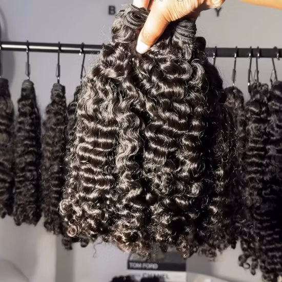 헤어 번들 변태 곱슬 머리 위사 큐티클 정렬된 헤어